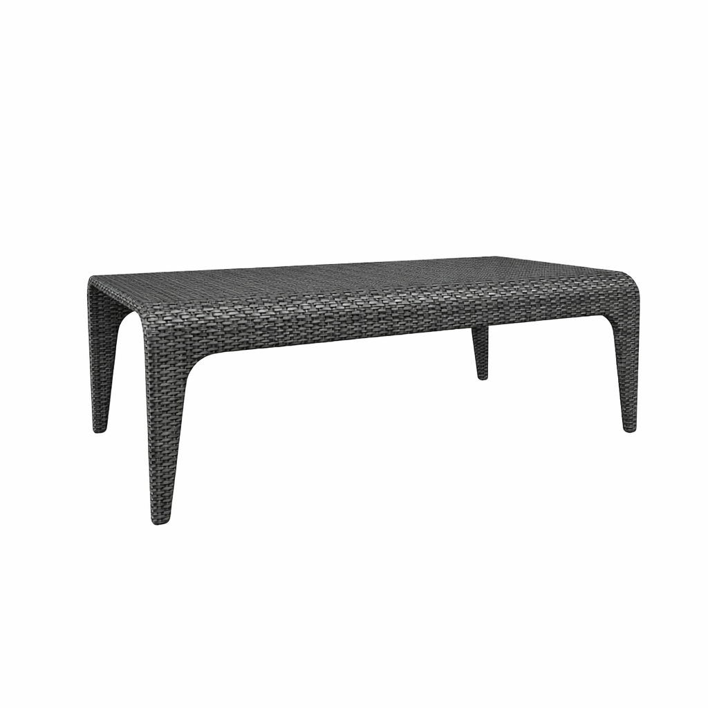 RECTANGULAR COFFEE TABLE WITH GLASS TOP (AHO/018/025)