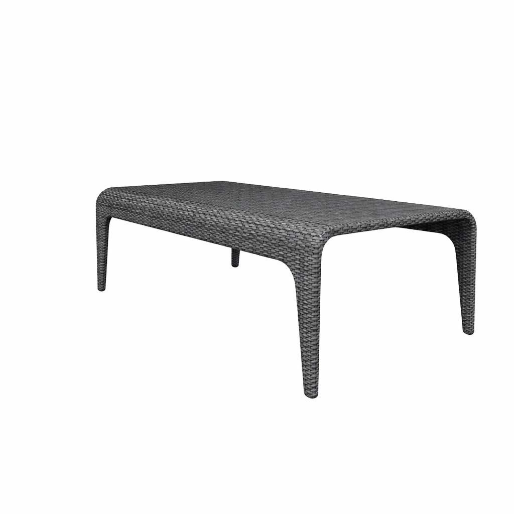 RECTANGULAR COFFEE TABLE WITH GLASS TOP (AHO/018/025)