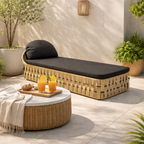 SUNLOUNGER WITH CUSHION (AHO/058/008)