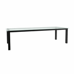 DINING TABLE EIGHT SEATER WITH GLASS TOP (AHO/047/002)