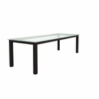 DINING TABLE EIGHT SEATER WITH GLASS TOP (AHO/047/002)