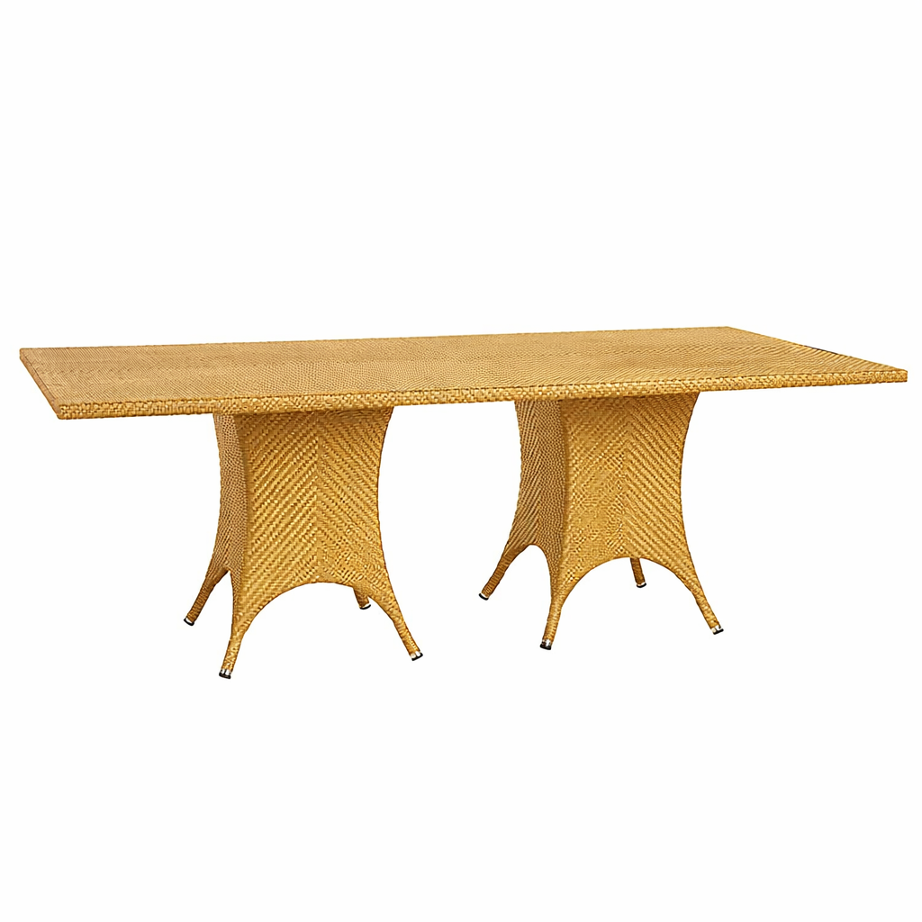 RECTANGULAR DINING TABLE WITH GLASS TOP (AHO/025/004)