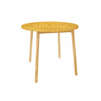 ROUND DINING TABLE WITH GLASS TOP (AHO/016/010)