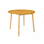 ROUND DINING TABLE WITH GLASS TOP (AHO/016/010)