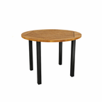 ROUND DINING TABLE WITH TEAK WOOD TOP (AHO/043/005)
