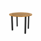 ROUND DINING TABLE WITH TEAK WOOD TOP (AHO/043/005)