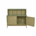 SERVICE SIDE BOARD WITH GLASS TOP (AHO/079/001)