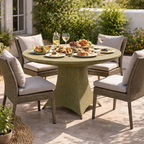 DINING TABLE WITH GLASS TOP (AHO/011/003)