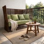 HIGH BACK DOUBLE SEATER SOFA WITH CUSHIONS (AHO/041/008)