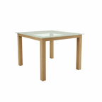 DINING TABLE FOUR SEATER WITH GLASS TOP (AHO/047/004)