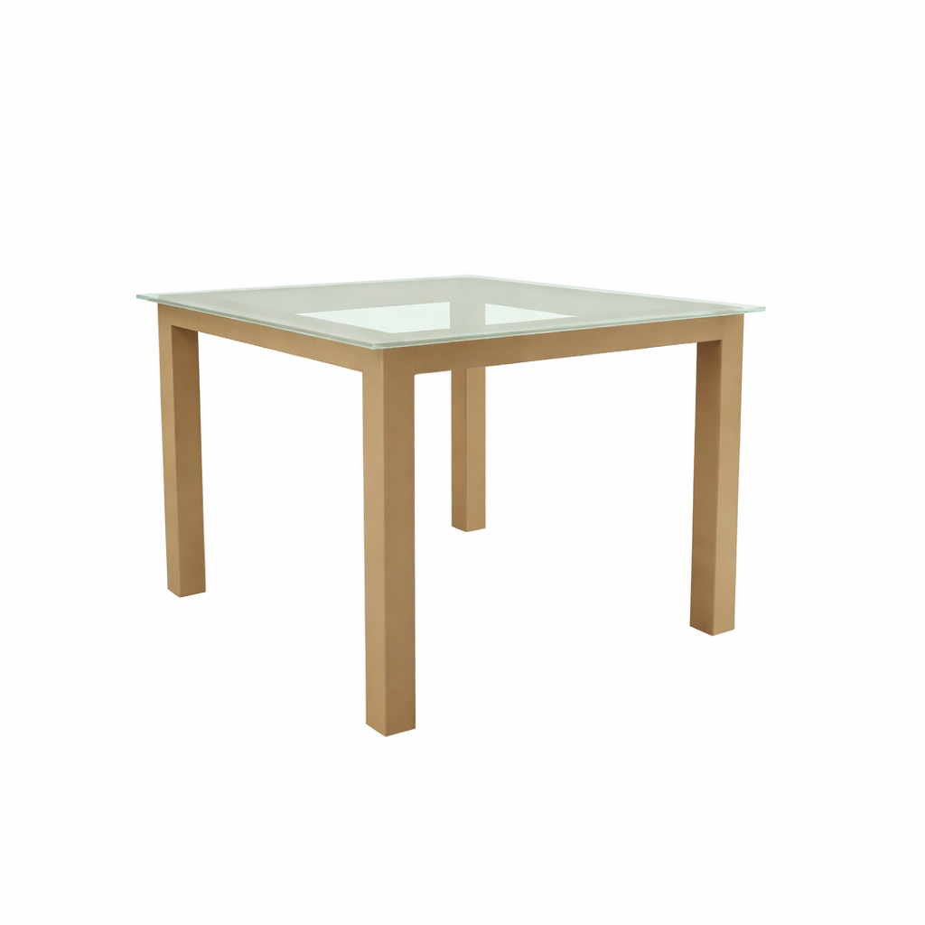 DINING TABLE FOUR SEATER WITH GLASS TOP (AHO/047/004)