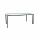 DINING TABLE SIX SEATER WITH GLASS TOP (AHO/047/003)