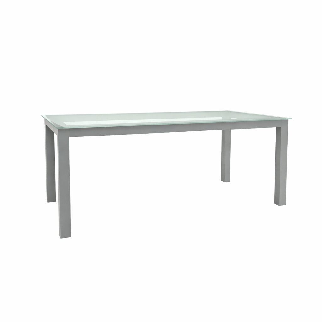 DINING TABLE SIX SEATER WITH GLASS TOP (AHO/047/003)