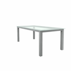 DINING TABLE SIX SEATER WITH GLASS TOP (AHO/047/003)