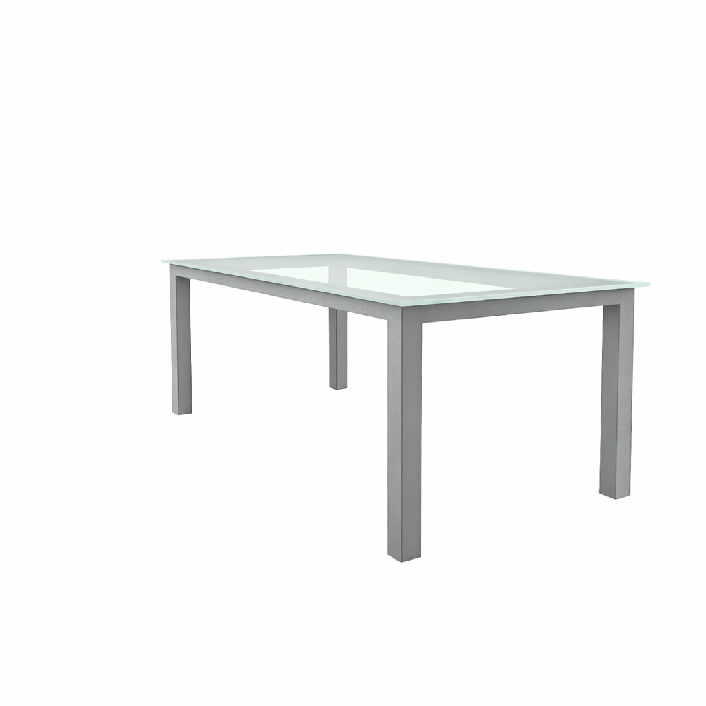 DINING TABLE SIX SEATER WITH GLASS TOP (AHO/047/003)
