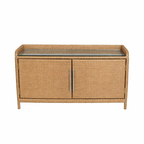 SERVICE SIDE BOARD WITH GLASS TOP (AHO/080/001)