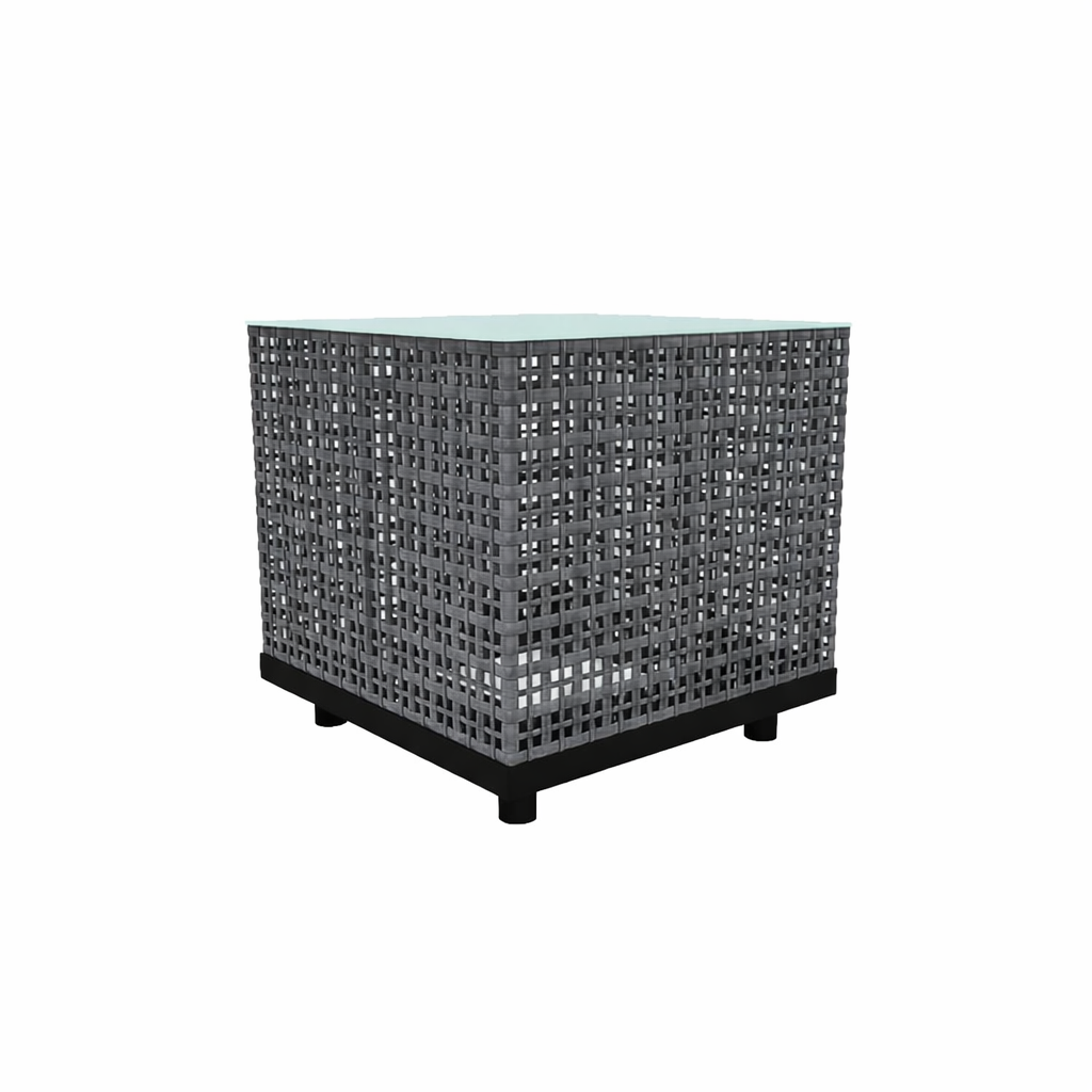 SIDE TABLE WITH GLASS TOP (AHO/003/016)