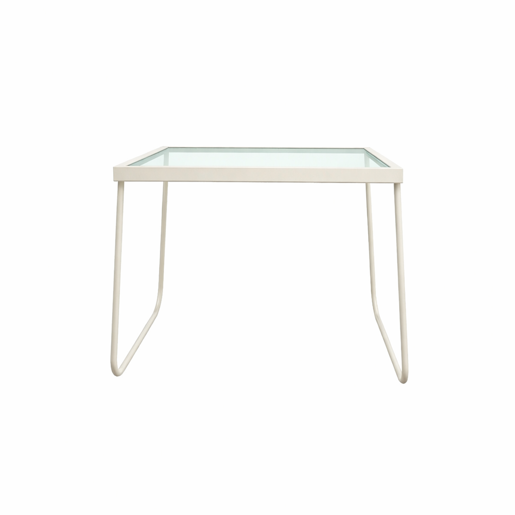 SIDE TABLE WITH GLASS TOP (AHO/047/010)
