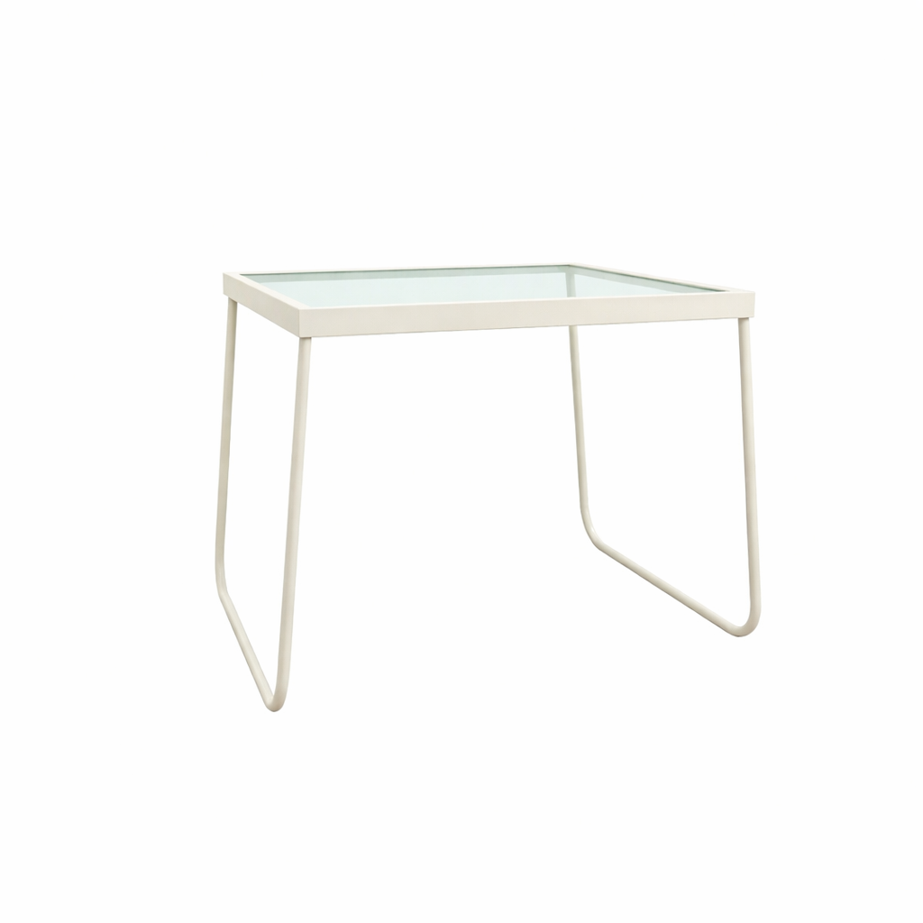 SIDE TABLE WITH GLASS TOP (AHO/047/010)
