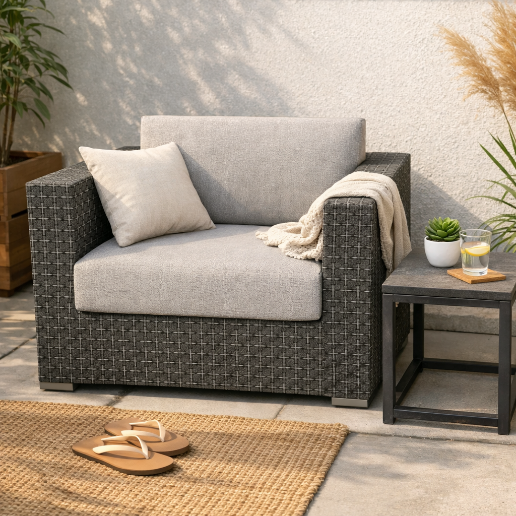 SINGLE SEATER SOFA WITH CUSHION (AHO/006/001)