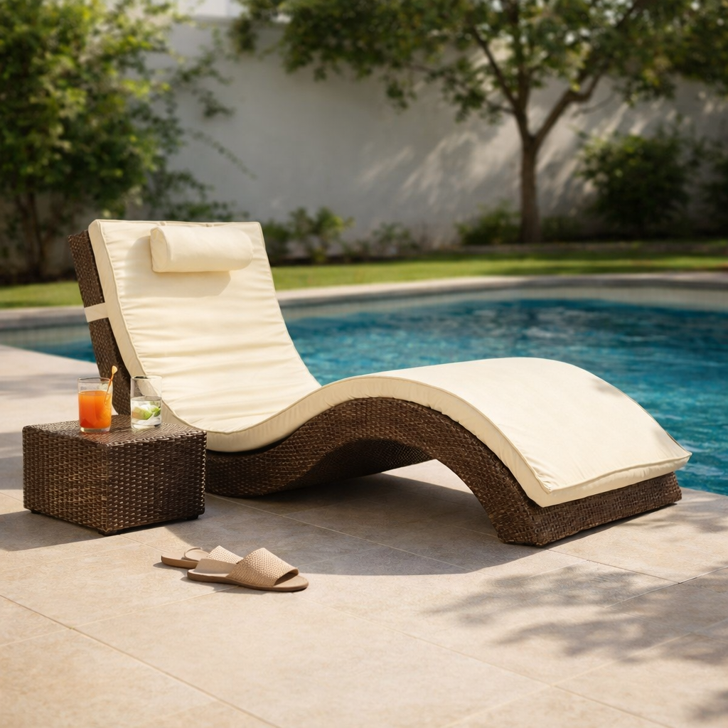 S LOUNGER WITH CUSHIONS (AHOC/802/001)