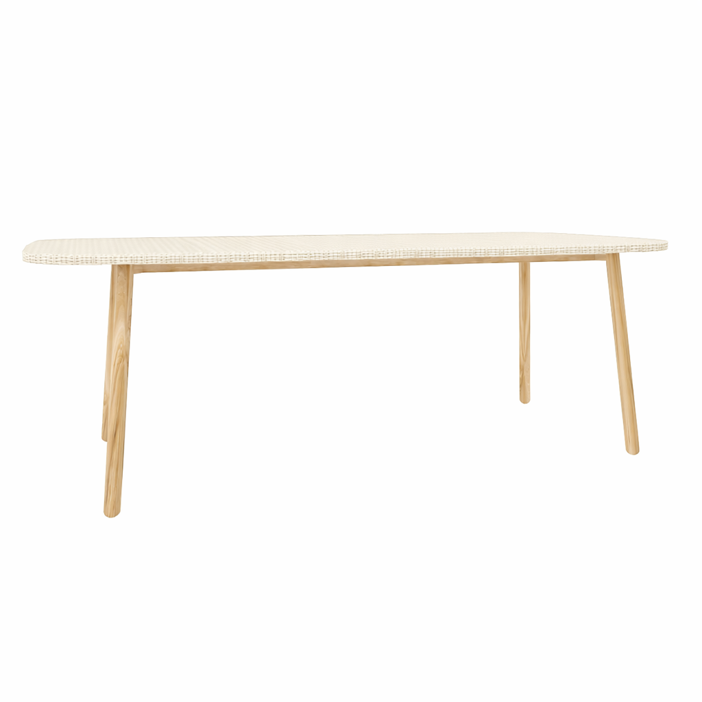 RECTANGULAR DINING TABLE WITH GLASS TOP (AHO/016/007)