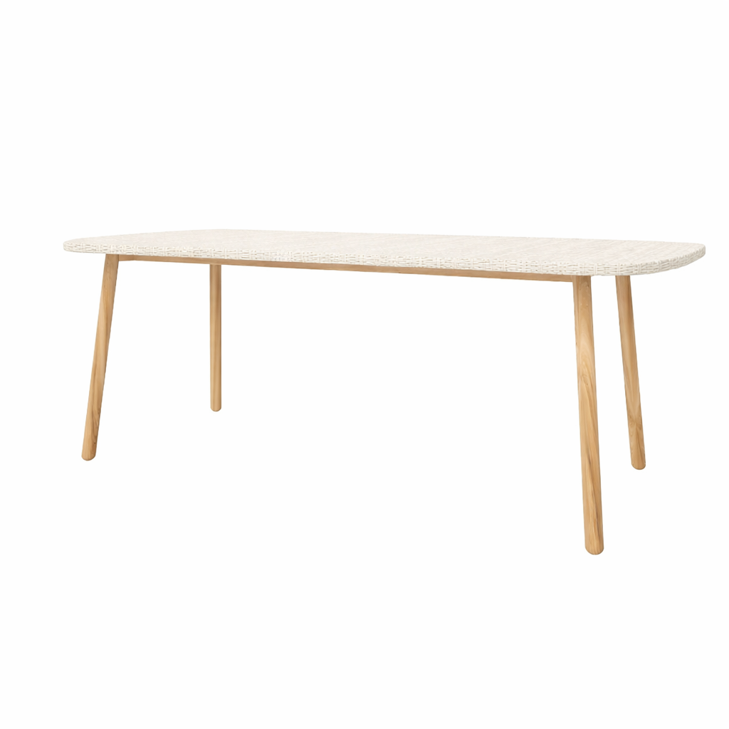 RECTANGULAR DINING TABLE WITH GLASS TOP (AHO/016/007)