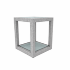 SIDE TABLE WITH GLASS TOP (AHO/002/005)