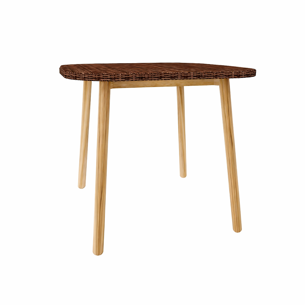 SQUARE DINING TABLE WITH GLASS TOP (AHO/016/009)