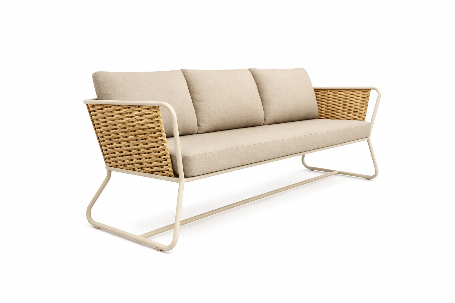 THREE SEATER SOFA WITH CUSHION (AHO/046/006)