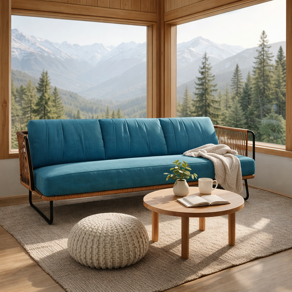 THREE SEATER SOFA WITH CUSHION (AHO/033/003)