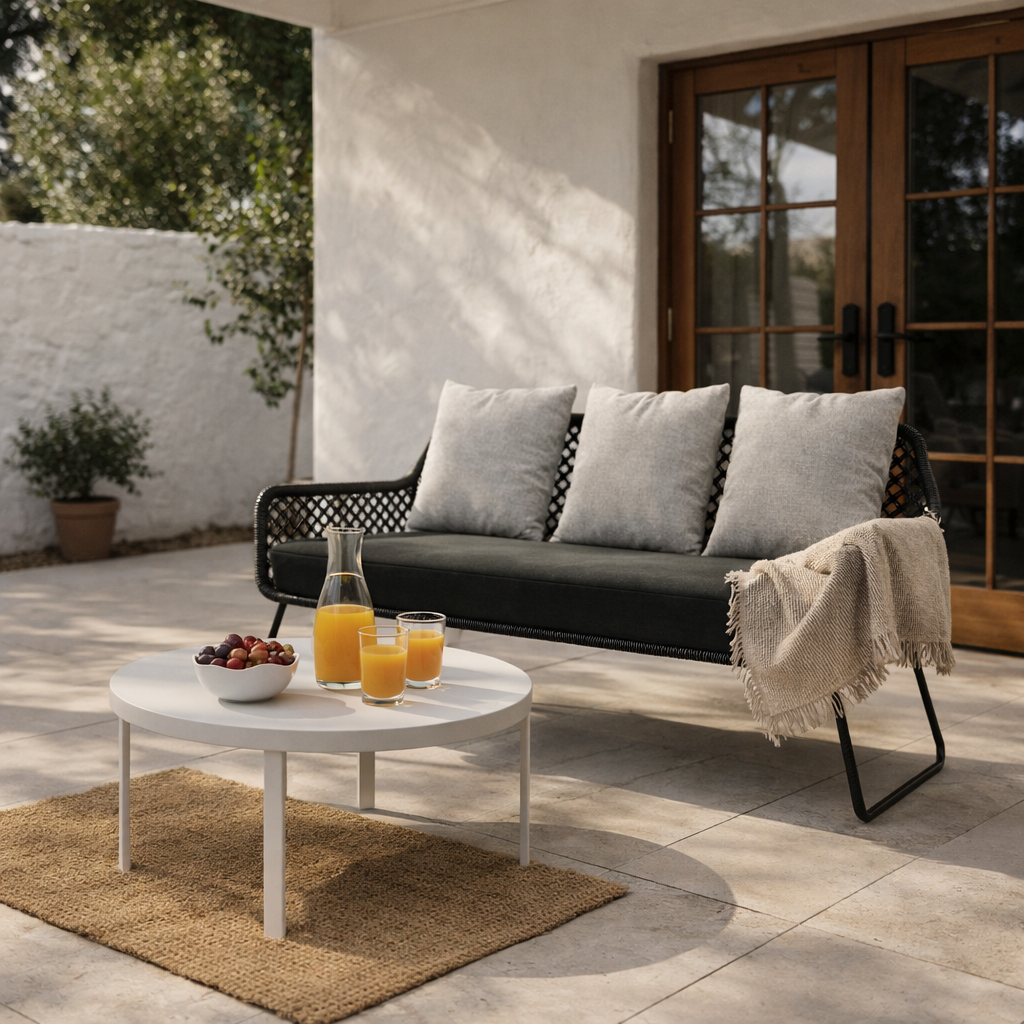THREE SEATER SOFA WITH CUSHION (AHO/047/007)
