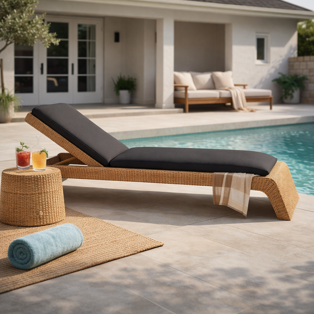 SUN LOUNGER WITH CUSHION (AHO/012/006)