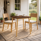 SQUARE DINING TABLE WITH GLASS TOP (AHO/016/009)