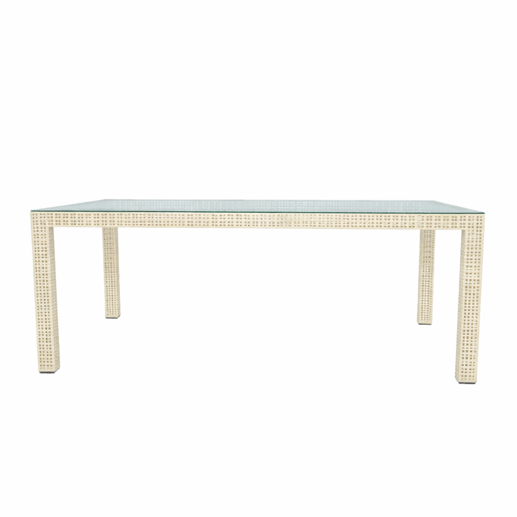 DINING TABLE WITH GLASS TOP (AHO/003/003)