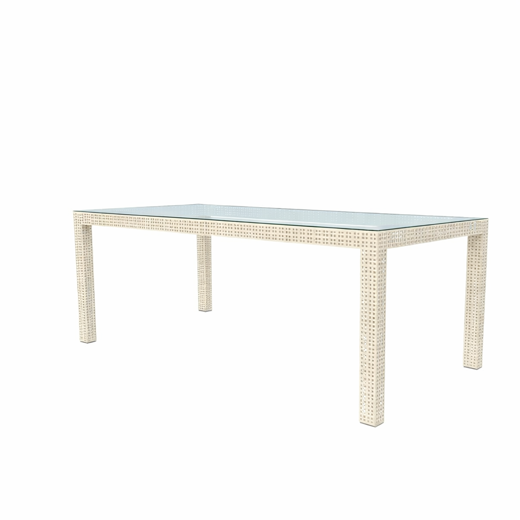 DINING TABLE WITH GLASS TOP (AHO/003/003)
