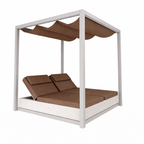 DOUBLE SUN BED NO CURTAINS WITH CUSHION (AHO/019/001)