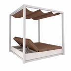 DOUBLE SUN BED NO CURTAINS WITH CUSHION (AHO/019/001)