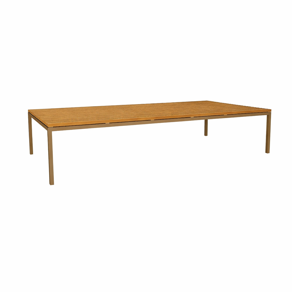 LOUNGE TABLE WITH TEAK WOOD TOP (AHO/045/022)
