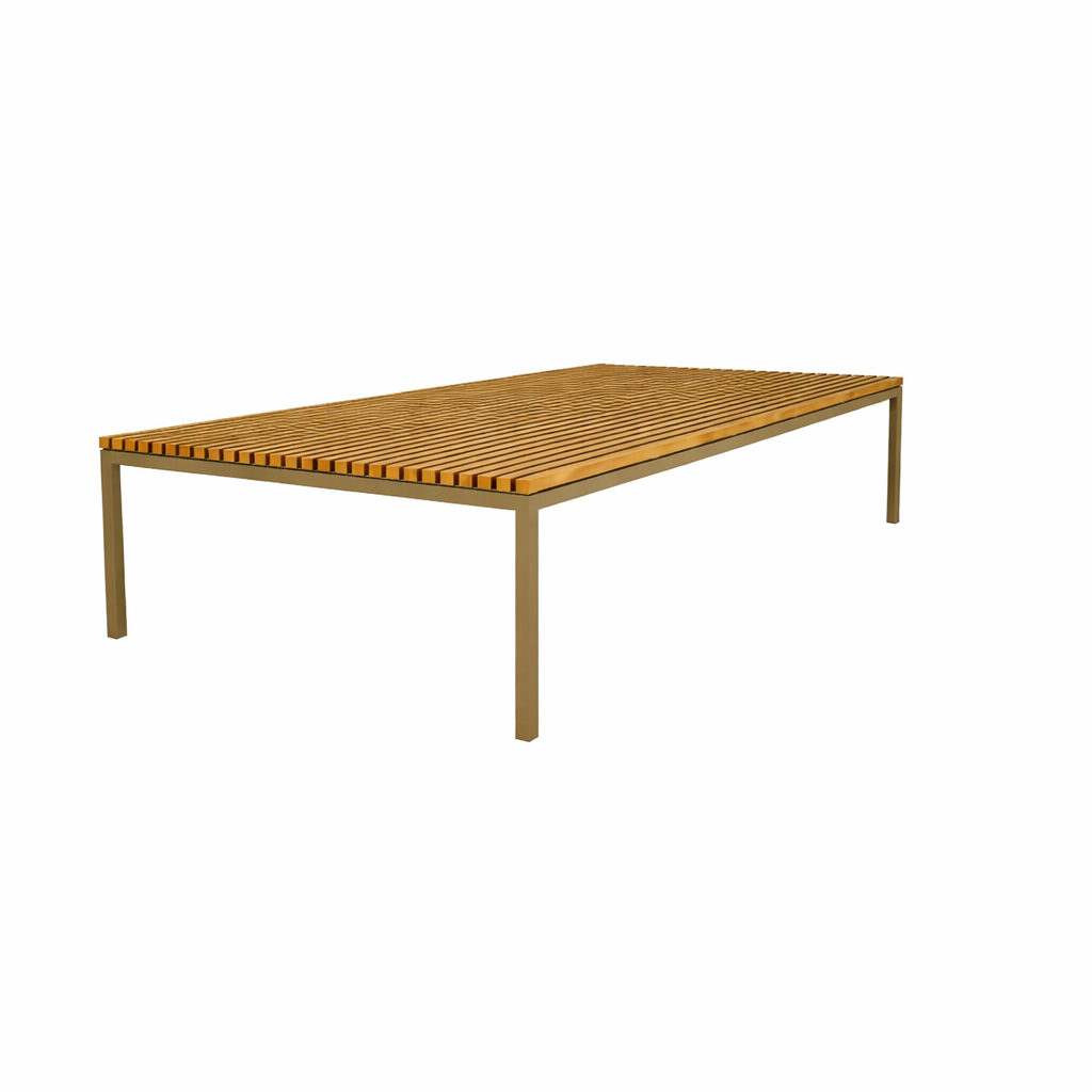 LOUNGE TABLE WITH TEAK WOOD TOP (AHO/045/022)