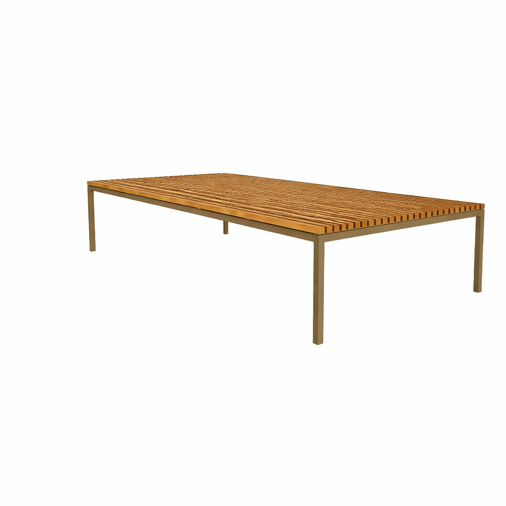 LOUNGE TABLE WITH TEAK WOOD TOP (AHO/045/022)