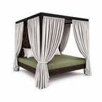 FOUR POSTER DAY BED WITH CURTAINS (AHO/058/012)