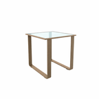 SIDE TABLE WITH GLASS TOP (AHO/061/012)