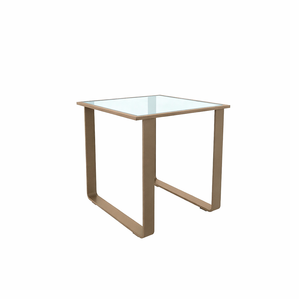 SIDE TABLE WITH GLASS TOP (AHO/061/012)