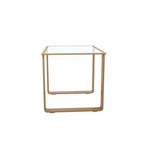 SIDE TABLE WITH GLASS TOP (AHO/061/012)