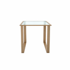 SIDE TABLE WITH GLASS TOP (AHO/061/012)