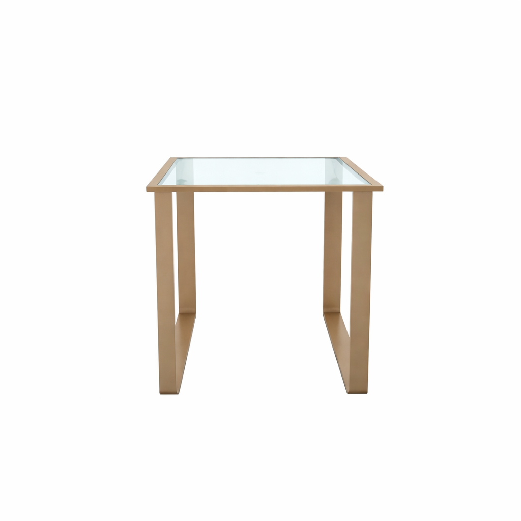 SIDE TABLE WITH GLASS TOP (AHO/061/012)