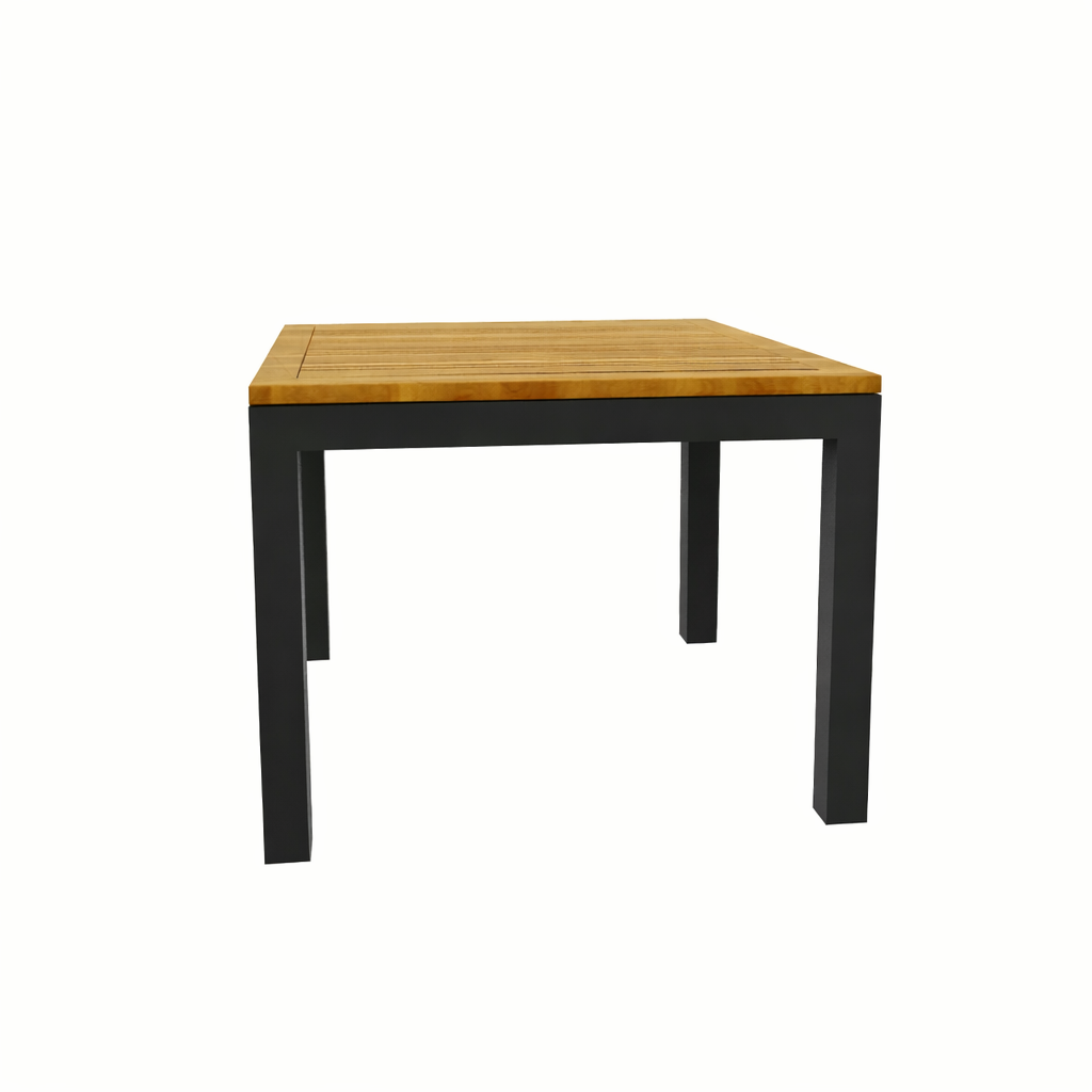SQUARE SIDE TABLE 45 X 45 CM. WITH TEAK WOOD TOP (AHO/042/009)