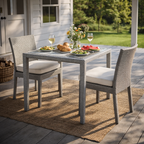 DINING TABLE 100 X 100 CM WITH GLASS TOP (AHO/030/001)