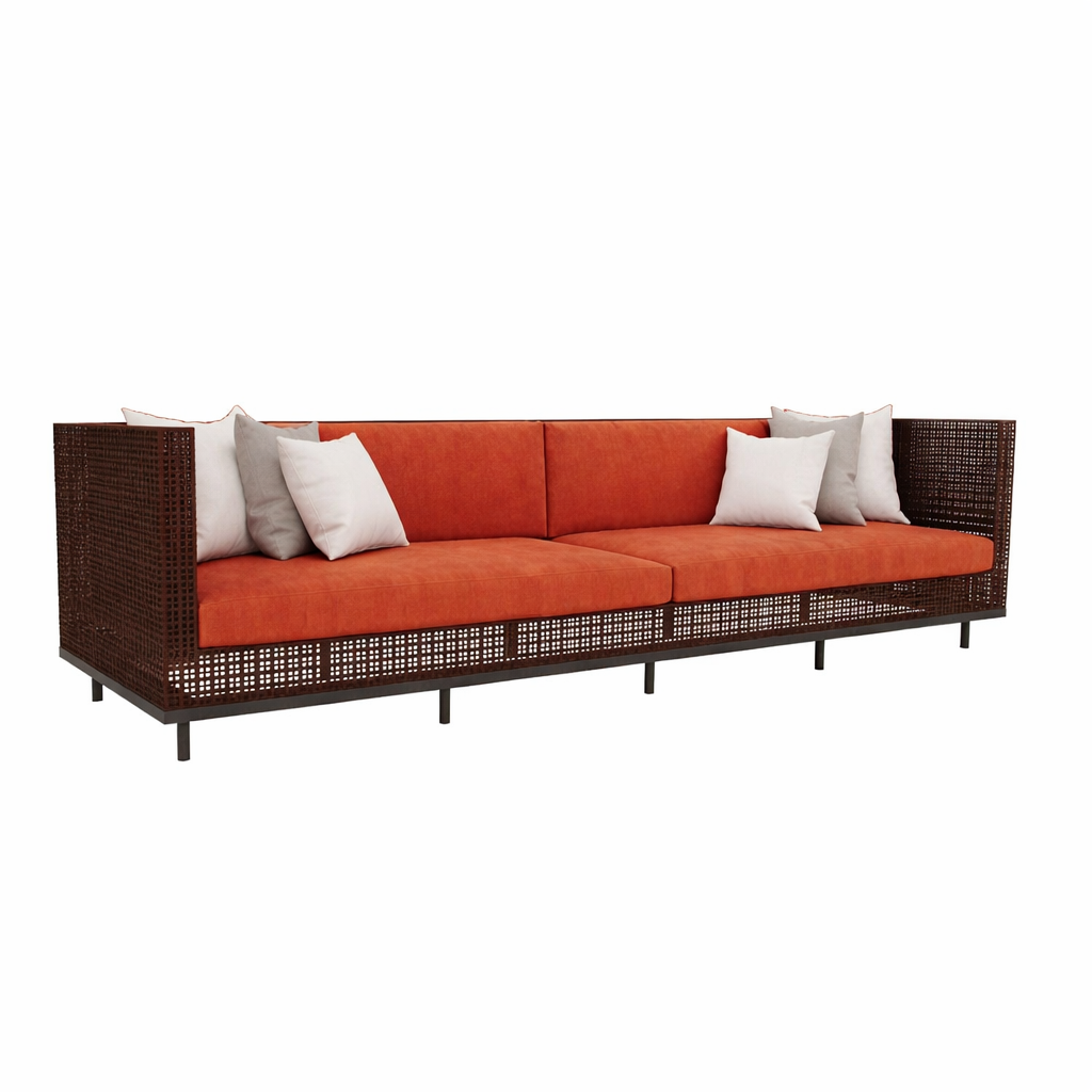 FOUR SEATER SOFA WITH CUSHION (AHO/003/008)